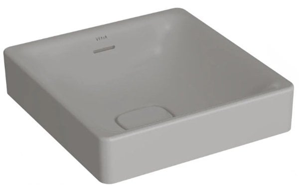 Vitra 7533B076-0673 Metropole Kare Çanak lavabo, 40cm Mat Taş Gri.